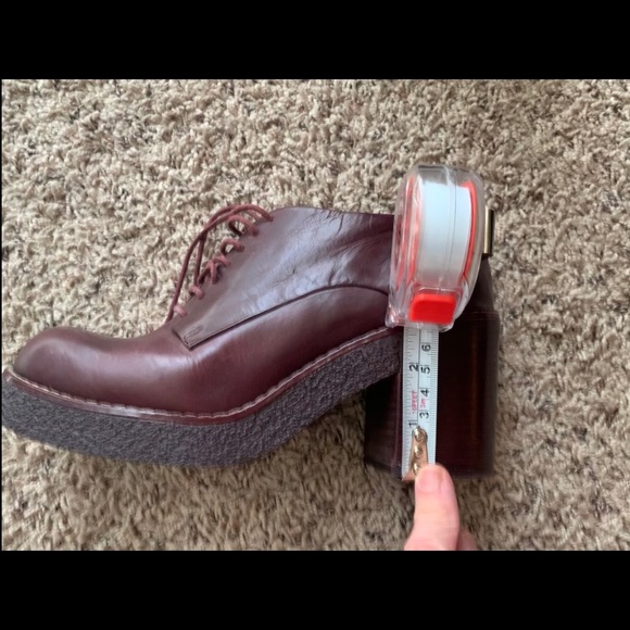 Jil Sander Navy Designer Block Heel Oxfords Shoe Laces Not Navy Color Academia - Picture 4 of 11